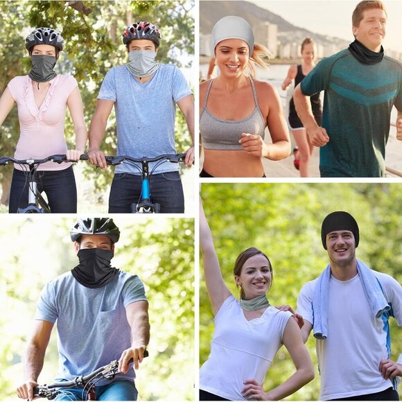 6 Pieces Cooling Neck Gaiter Face Clothing Neck Gaiter Mask Scarf Sunscreen Brea - Picture 6 of 7